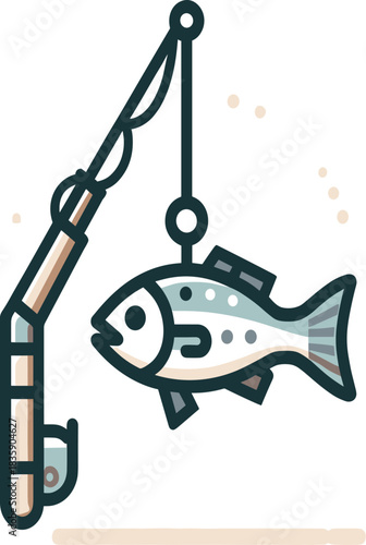 illustration of a fishing rod