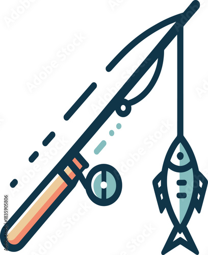 illustration of a fishing rod