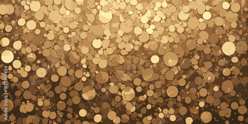 황금빛 반짝이는 원형 패턴의 추상적인 배경으로 화려하고 고급스러운 분위기를 연출하는 벡터 그래픽입니다.