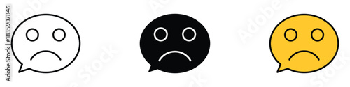 Negative Feedback icon vector. social media feedback, survey responses symbol. vector illustration.