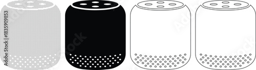 Smart speaker vector illustration on transparent background digital assistant voice recognition audio device intelligent technology gadget