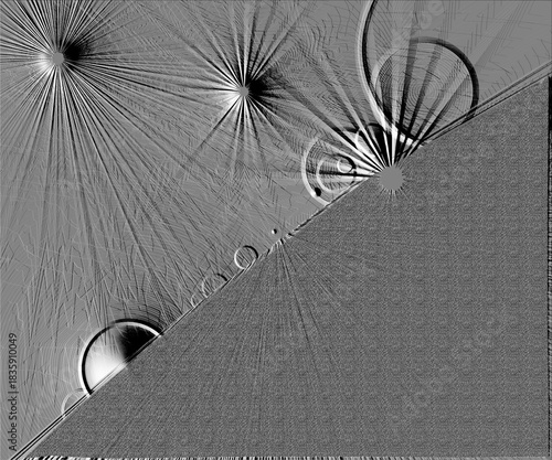 3D illustration Gray background with embossed textures.