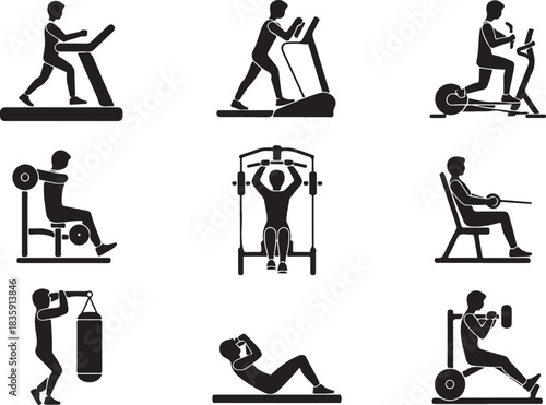 Fitness silhouette vector design