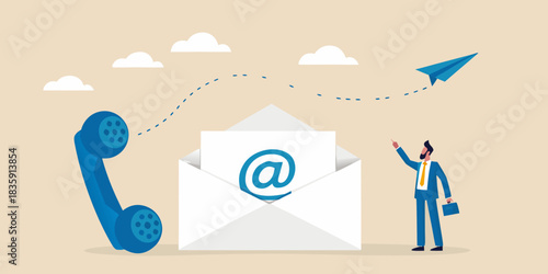 Connecting through communication channels phone email and sending a message