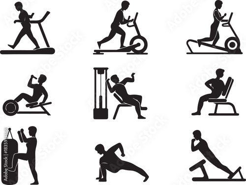 Fitness silhouette vector design
