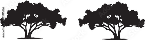 Diverse Tree Silhouettes Collection