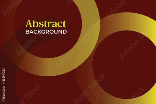Abstract geometric round shape on reddish brown background design
