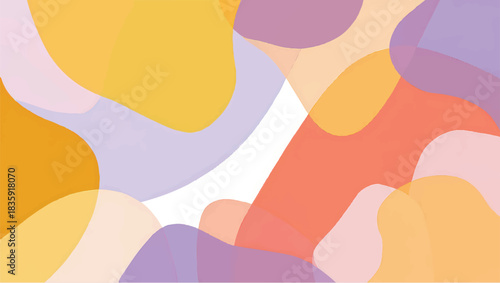 Abstract Organic Shapes in Pastel Colors Keywords: abstract, background, organic, shapes, pastel