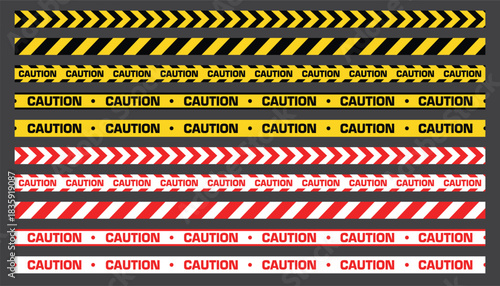Caution Tape Collection, Hazard Warning Designs
