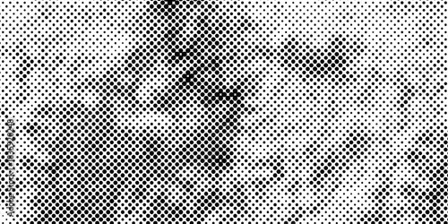 Subtle halftone vector distressed overlay monochrome texture abstracts seamless polka dot background, smooth dot halftones background seamless geometric pattern grunge distress vector design art.