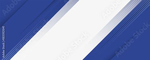 Abstract White and blue wide background banne