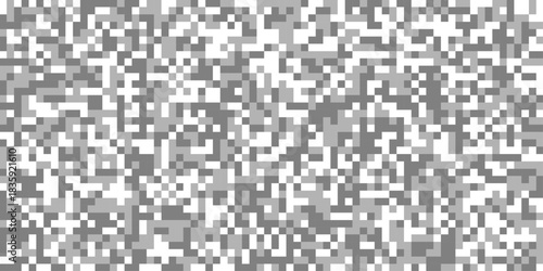 Censured blur gray pixels vector squares ideal for use in content edit creation, abstract censor horizontal rectangle pixelated mosaic bar large grayscale digital data texture for censorship effect.