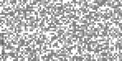Censured blur gray pixels vector squares ideal for use in content edit creation, abstract censor horizontal rectangle pixelated mosaic bar large grayscale digital data texture for censorship effect.