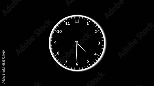 Wallpaper Mural Round clock, beautiful wall clock icon illustration background 4k. Torontodigital.ca