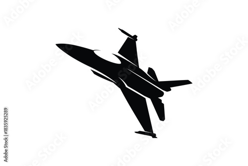 Fighter Jet military aircraft Logo Illustration vector design 
