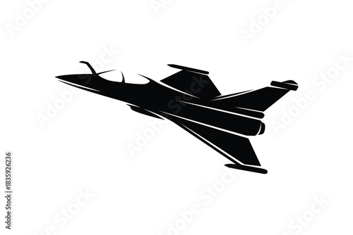 Fighter Jet military aircraft Logo Illustration vector design 