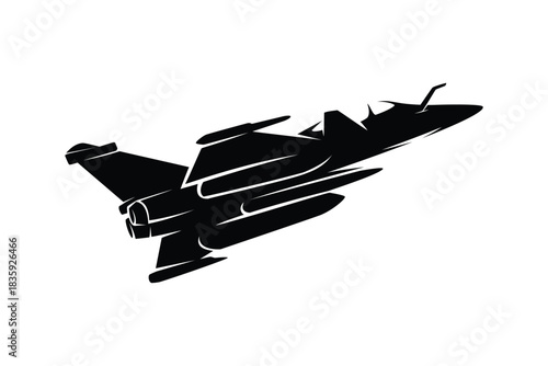 Fighter Jet military aircraft Logo Illustration vector design 