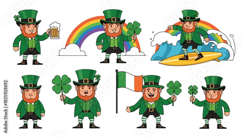 Celebrate International Beer Day with a Festive Leprechaun Illustration