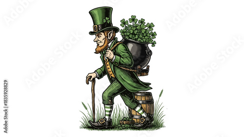Celebrate International Beer Day with a Festive Leprechaun Illustration