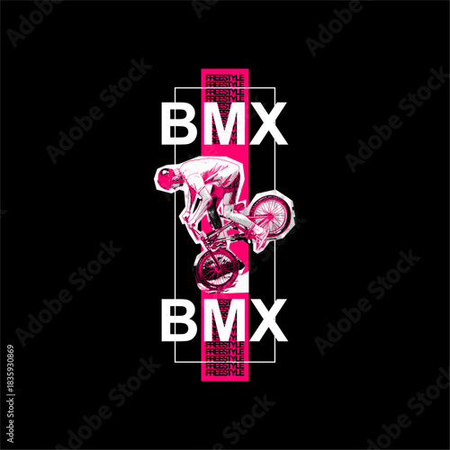 bmx free style abstract vinta...
