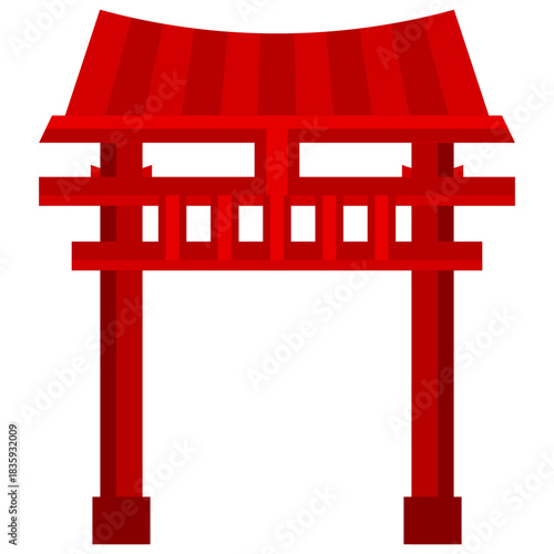 Chinese Gate Illustration