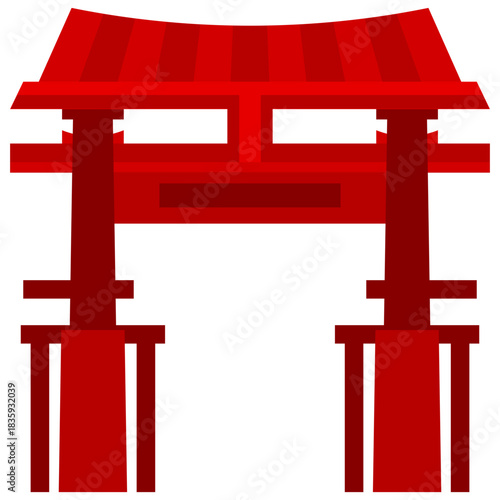 Chinese Gate Illustration