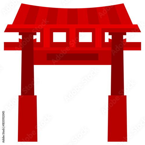 Chinese Gate Illustration