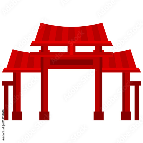 Chinese Gate Illustration