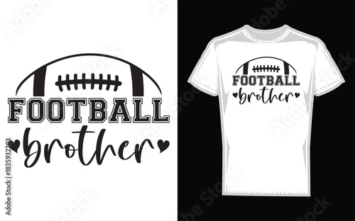 American football season brother design featuring a dynamic silhouette of players in action with bold typography celebrating brotherhood and sportsmanship