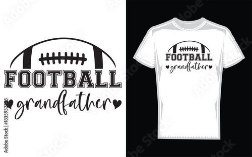 American football season grandfather silhouette design celebrating family and sports