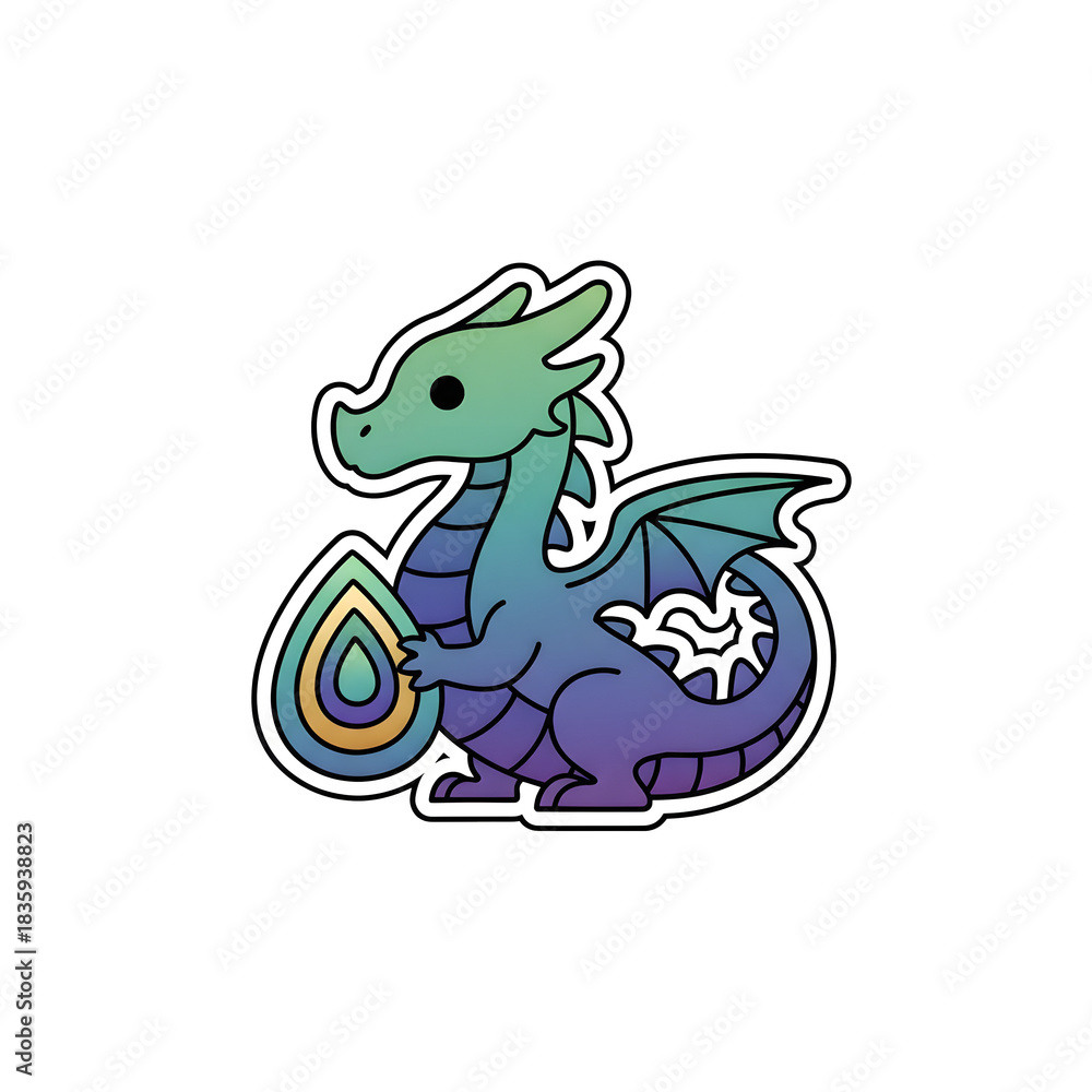 Obraz premium Celtic Dragon Blue