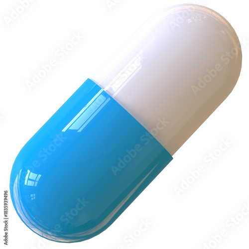 pill capsule medicine isolated 3d rendered illustration