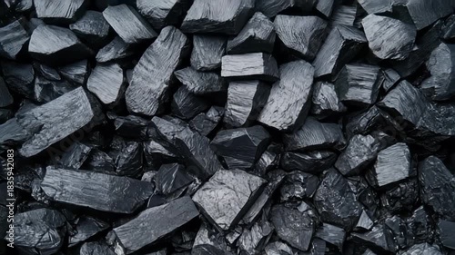 Wallpaper Mural Coal pieces showing raw rock texture, representing fossil fuel energy and mining Torontodigital.ca