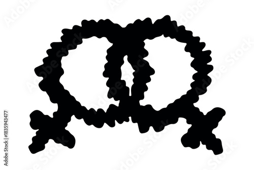 Hand drawn lesbian identity sign Symbol used to represent sex and gender