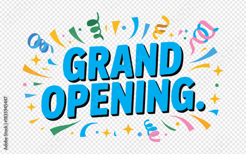 Celebrate your grand opening with this vibrant, eye-catching design, perfect for attracting customers and announcing your new business in style!