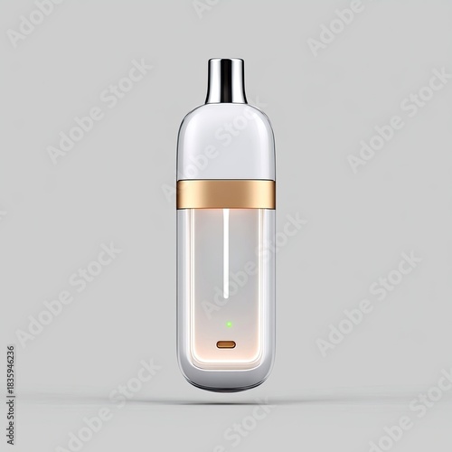 Modern Electronic Vaporizer Device on Gray Background