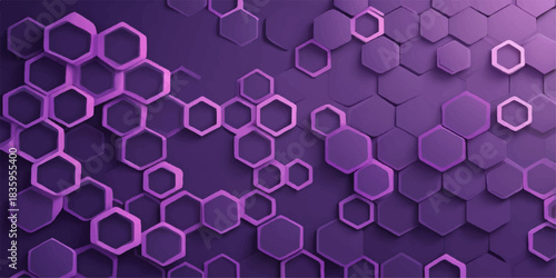 Abstract background of purple honeycomb pattern with dynamic glow and overlapping cellular structures.