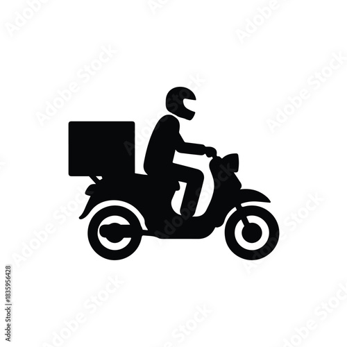 Scooter Rider in Motion on City Streets Illustration