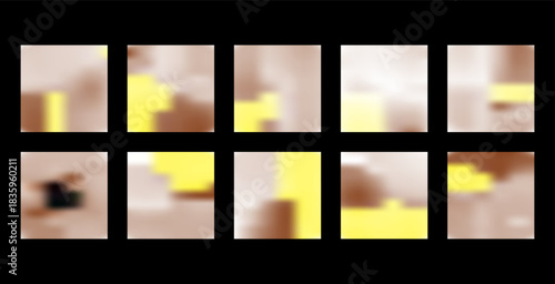 Abstract defocused background Set, A blurry image of a colorful object with a blurry background Set