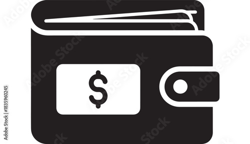 Secure your financial future with a classic wallet icon symbolizing money, savings, and investment for modern business and personal finance illustrations