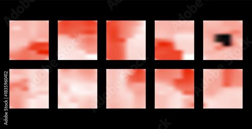 Abstract defocused background Set, A blurry image of a colorful object with a blurry background Set