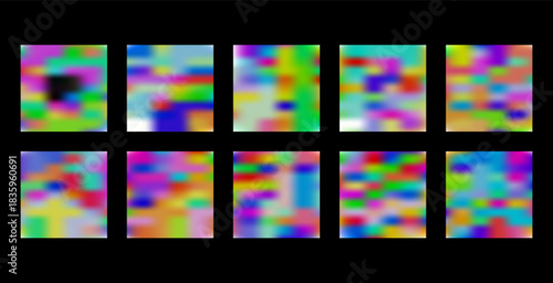 Abstract defocused background Set, A blurry image of a colorful object with a blurry background Set