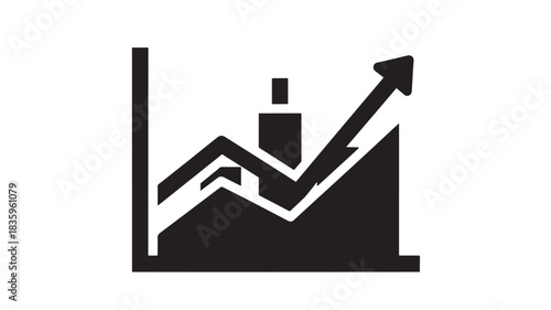 Witnessing exponential growth with a dynamic upward trend, a powerful symbol of financial success and market leadership that inspires confidence and achievement in the business world