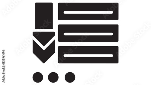 Modern menu icon for websites and apps, offering a clean and intuitive user experience, perfect for minimalist designs and user interface enhancements, providing easy navigation