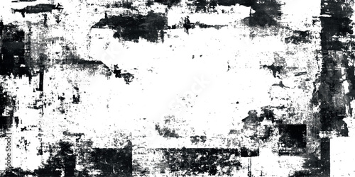 Grunge black and white distressed texture overlay with rough ink splatters and scratches for vintage design background for wall textured.
