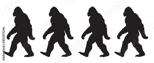 bigfoot silhouette cryptid sasquatch illustration