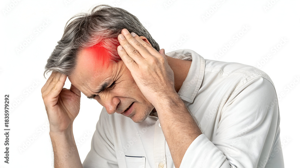 Fototapeta premium headache with red glow