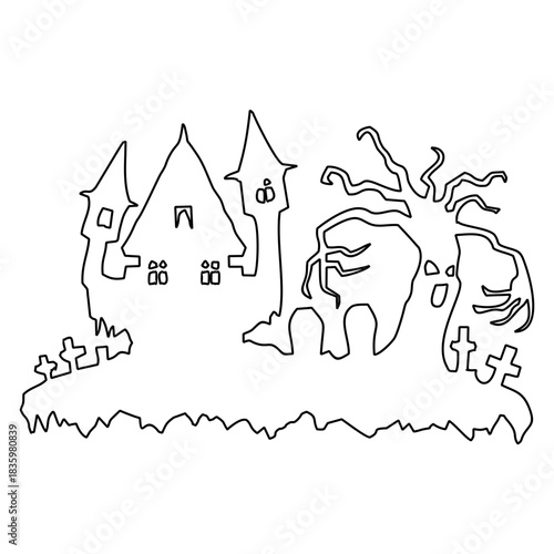 Haunted House Silhouette