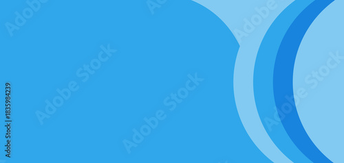 Abstract blue background with layered circles and smooth gradient for modern design