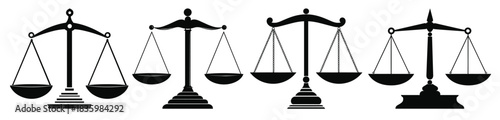 weight balance scale silhouette vector bundle beam balance